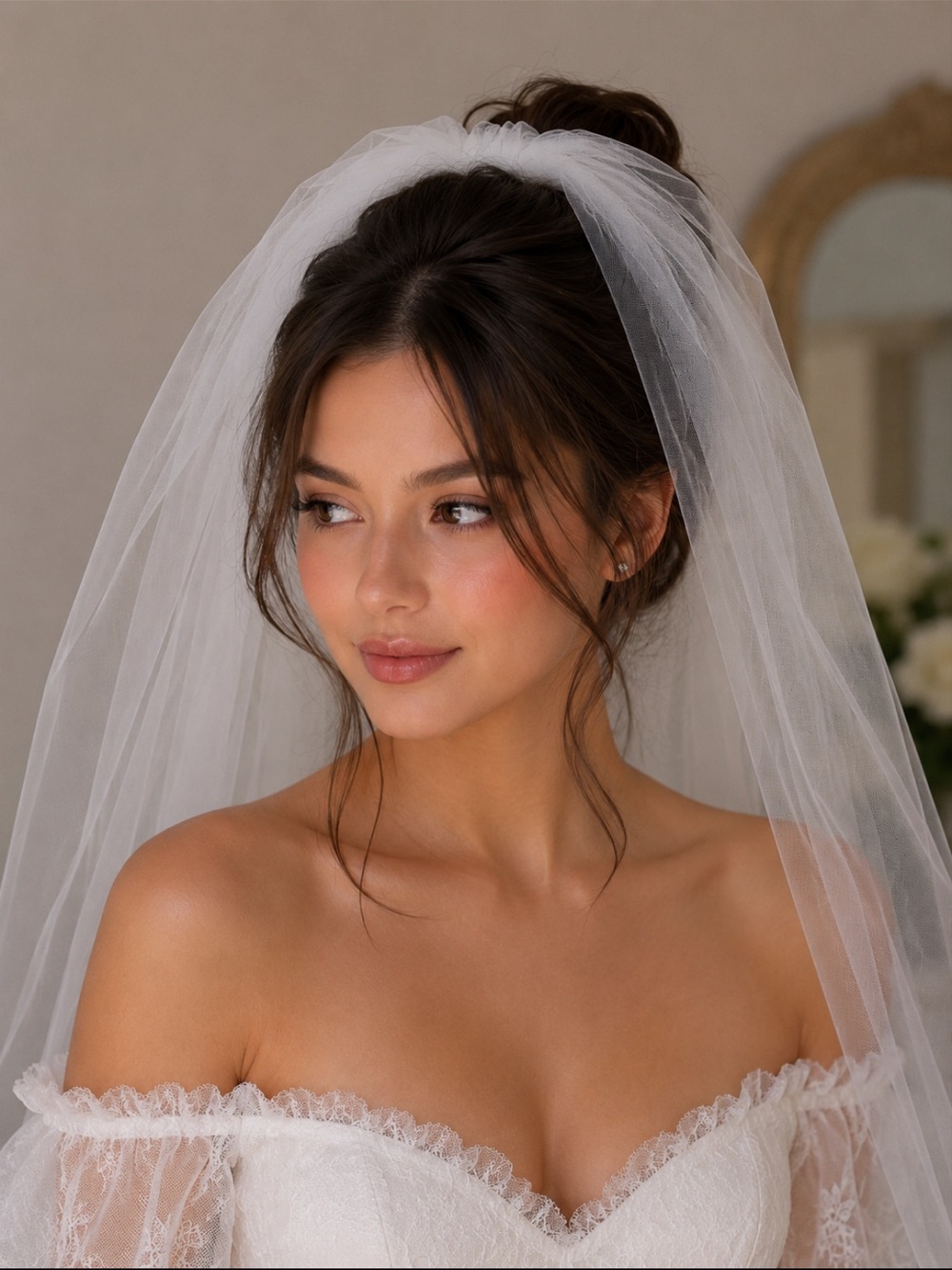 White Bridal Veil
